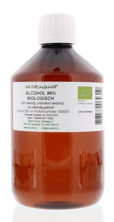 Cruydhof Alcohol 96% Inwendig En Uitwendig Bio