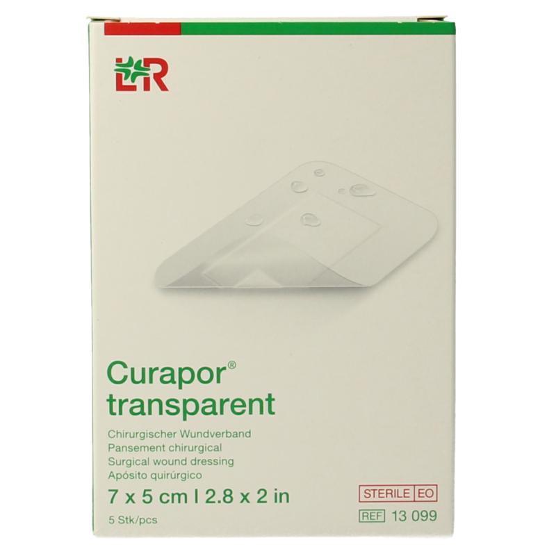 Curapor Transparant 7 X 5Cm Steriel