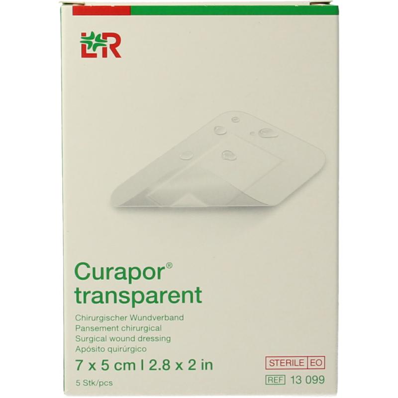 Curapor Transparant 7 X 5Cm Steriel