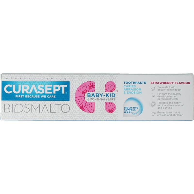 Curasept Biosmalto Tandpasta Kind Caries Erosie Slijtage
