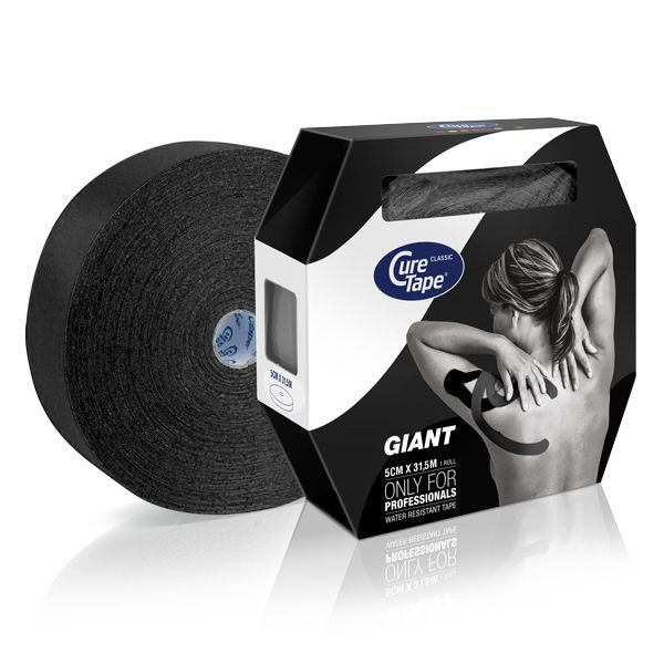 Cure Tape Kinesiotape Giant Zwart 5Cm X 31.5M