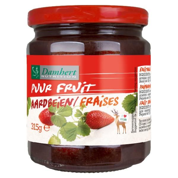 Damhert Puur Fruit Confituur Aardbei