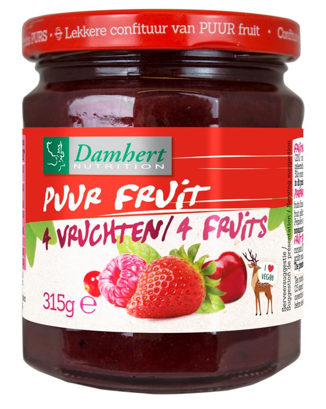 Damhert Puur Fruit Confituur Vier Vruchten