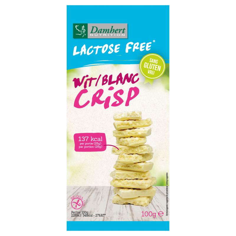 Damhert Witte Chocoladetablet Crisp Gluten- En Lactosevrij