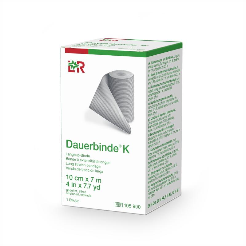 Dauerbinde K Elastische Zwachtel 7M X 10Cm