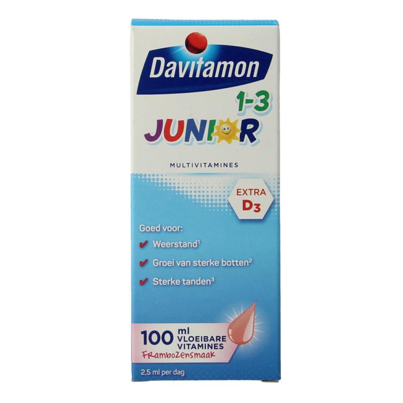 Davitamon Junior 1+ Vloeibare Vitamines Framboos