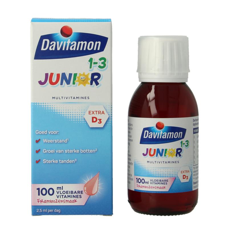 Davitamon Junior 1+ Vloeibare Vitamines Framboos