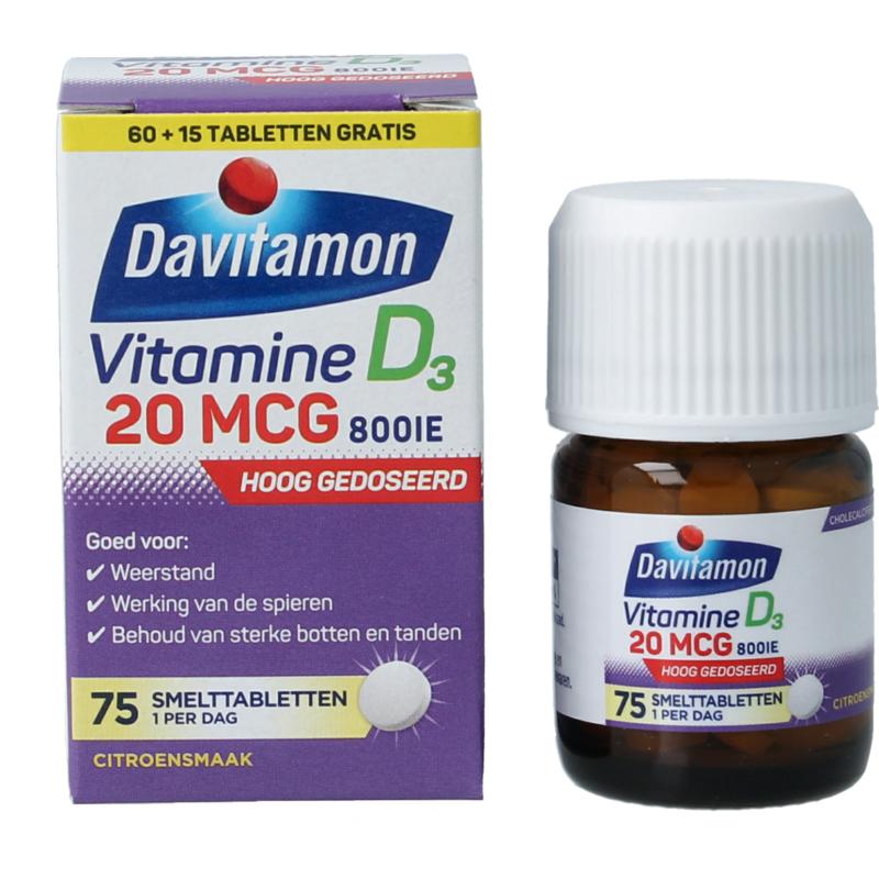 Davitamon Vitamine D3 20Mcg