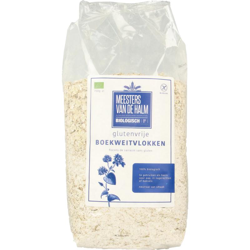 De Halm Boekweitvlokken Glutenvrij Bio
