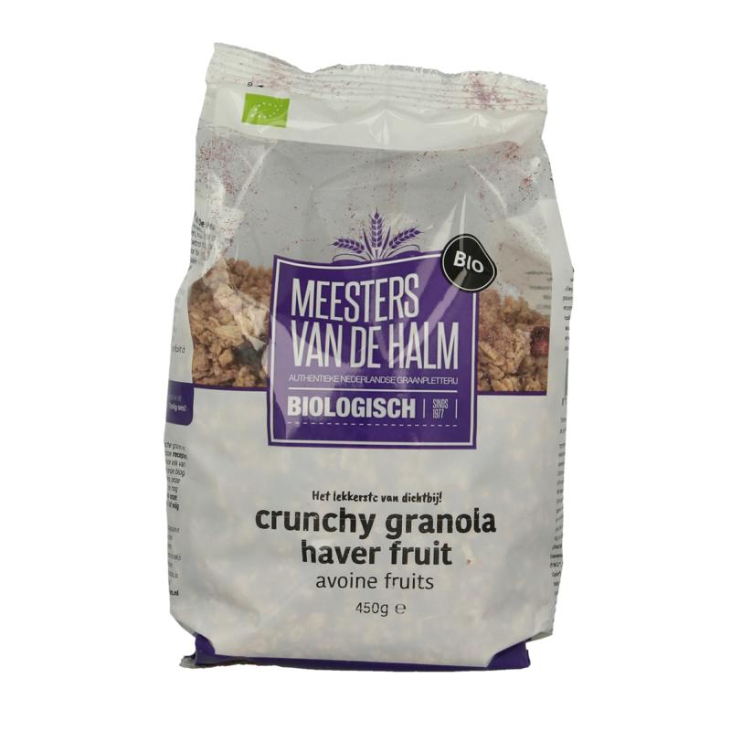 De Halm Crunchy Granola Haver Fruit Bio
