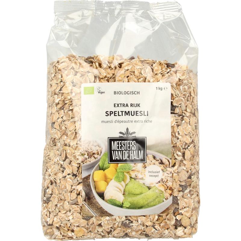 De Halm Speltmuesli Extra Rijk Bio