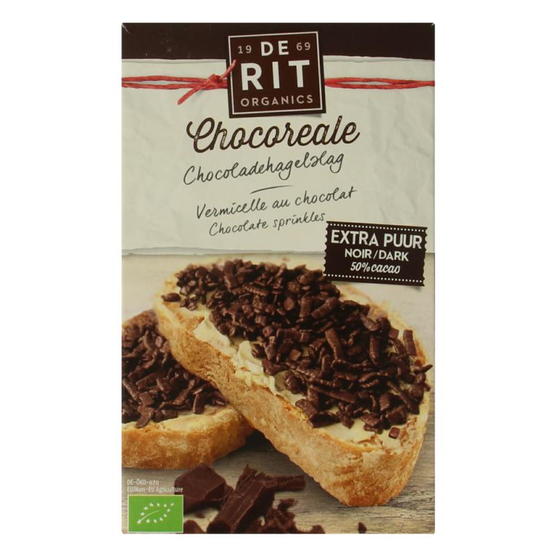 De Rit Chocoreale Hagelslag Extra Puur Bio