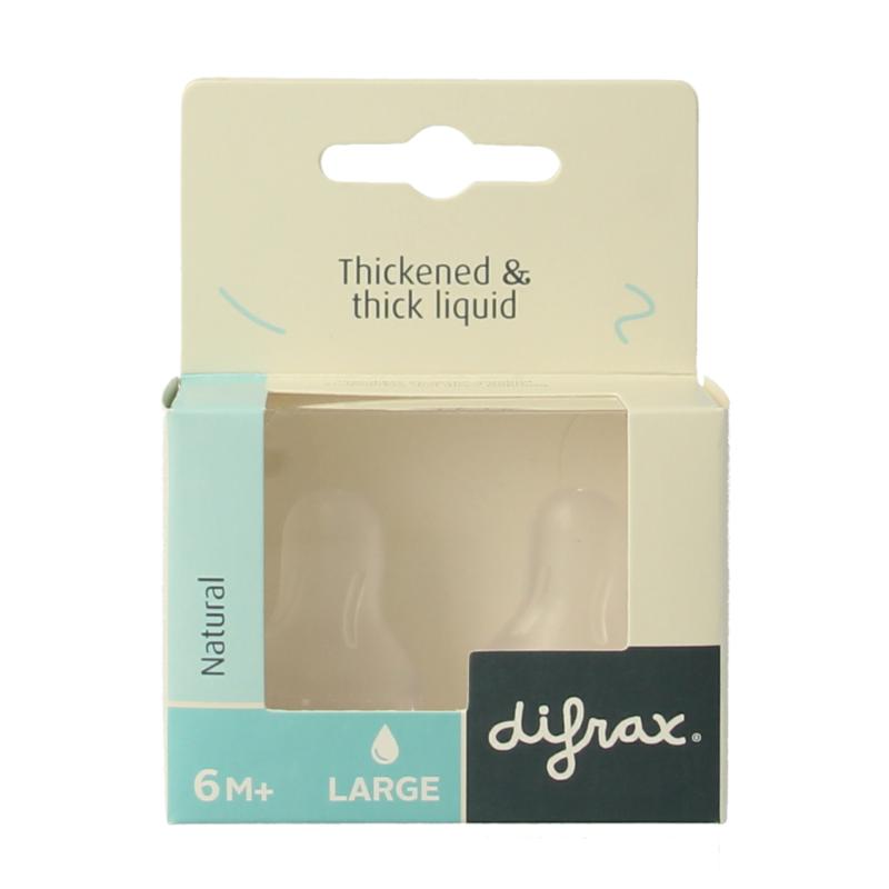 Difrax Flesspeen Large Natural 6+ Maanden