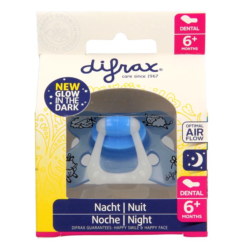 Difrax Fopspeen Dental 6+ Maanden Glow In The Dark
