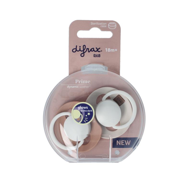 Difrax Fopspeen Glow Dynamic 18+  Mnd Ivoryblush