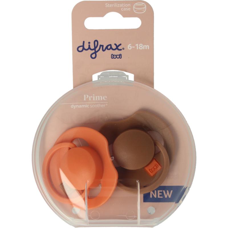 Difrax Fopspeen Prime 6-18 Maanden Assorti