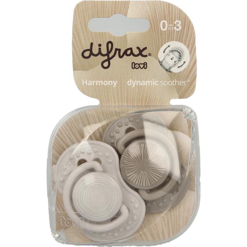 Difrax Lovi Fopspeen Harmony 0-3 Maanden Assorti