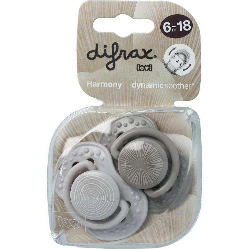 Difrax Lovi Fopspeen Harmony 6-20 Maanden Assorti