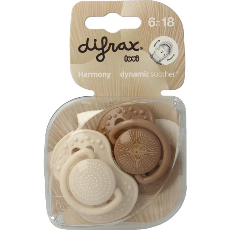 Difrax Lovi Fopspeen Harmony 6-20 Maanden Assorti