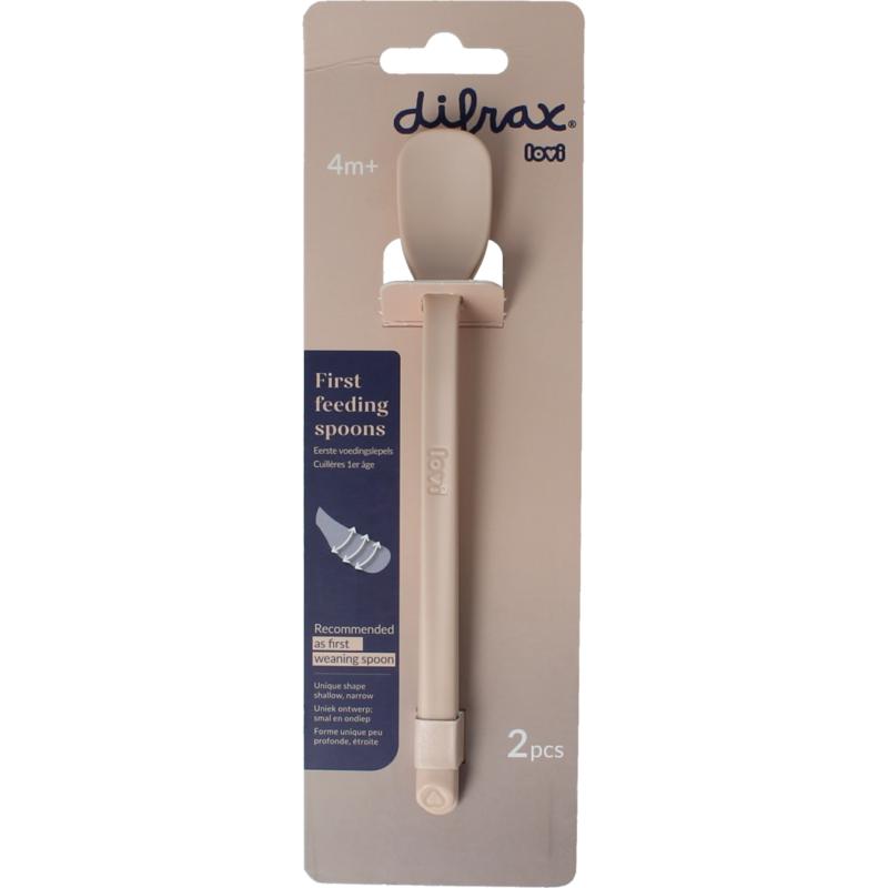 Difrax Lovi Eerste Voedingslepel Nude