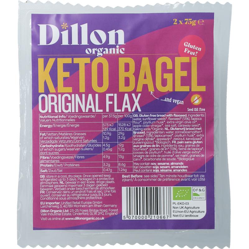 Dillon Organic Bagel Lijnzaad Glutenvrij Bio Demeter