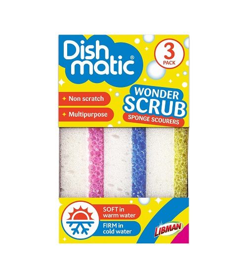 Dishmatic Wonder Scrub Schuursponzen Krasvrij 3-Pack