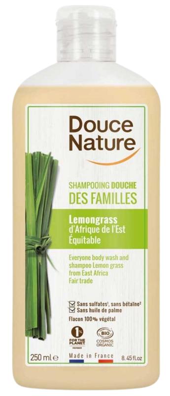Douce Nature Douchegel & Shampoo Familie Lemongrass Bio