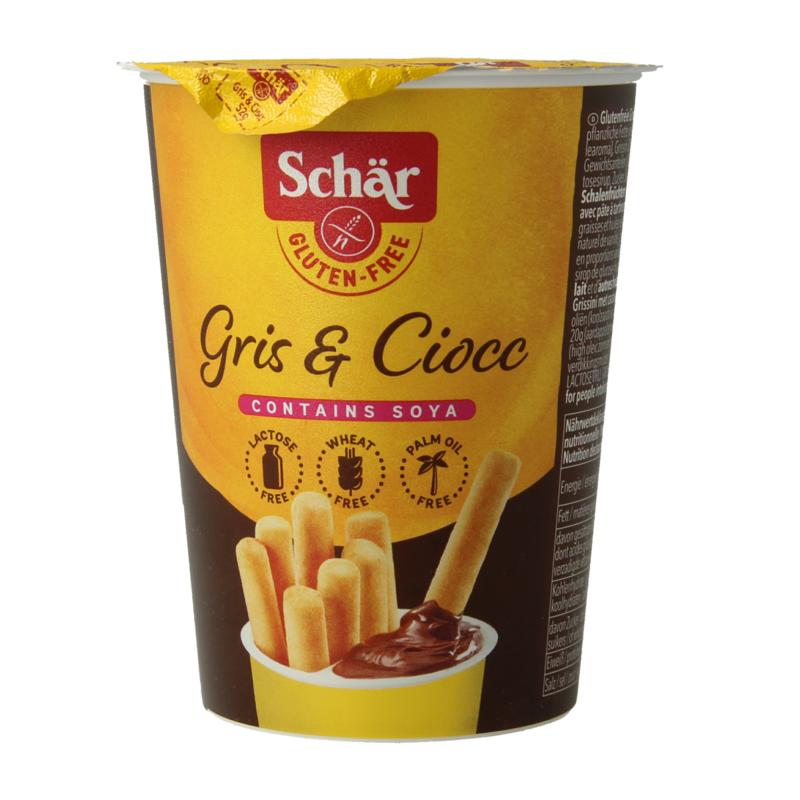 Dr Schar Milly Grissini & Chocolate Sticks Glutenvrij