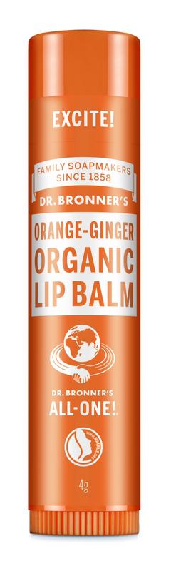 Dr Bronners Lipbalsem Sinaasappel Gember
