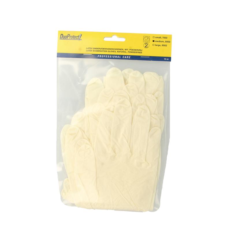 Duoprotect Handschoen Latex Poedervrij Medium