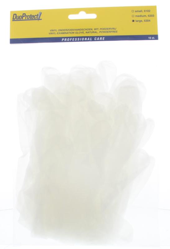 Duoprotect Handschoen Vinyl Poedervrij Large