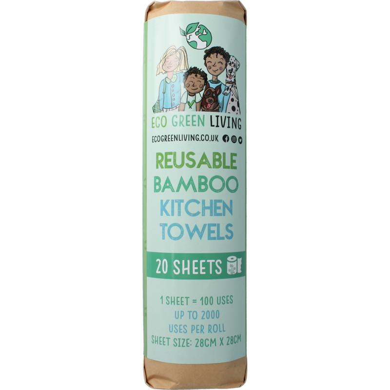 Eco Green Living Keukenrol Bamboo 20 Vellen