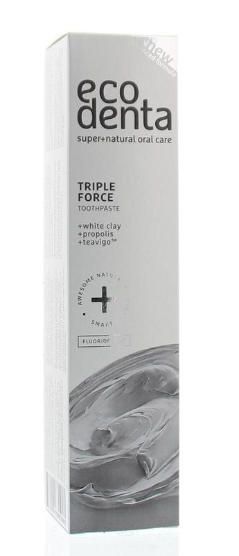 Ecodenta Tandpasta Extra Triple Effect Witte Klei