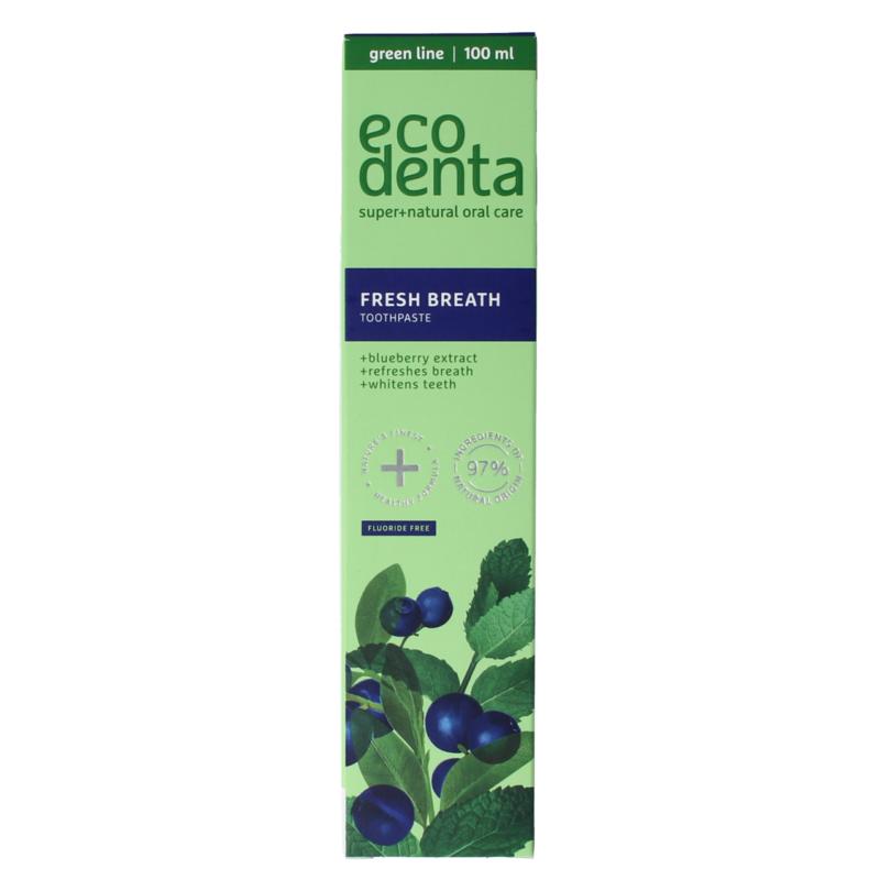 Ecodenta Tandpasta Fresh Breath Bosbessenextr Green Line