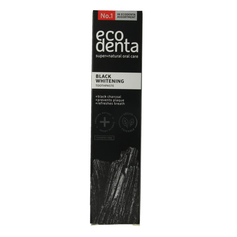 Ecodenta Tandpasta Whitening Houtskool Extra Black