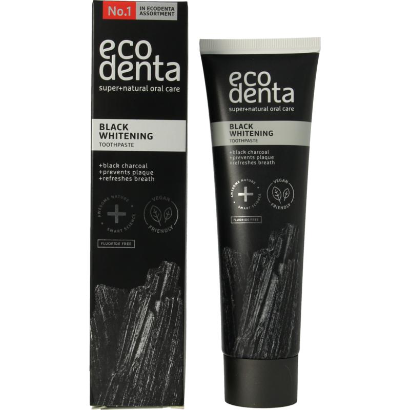 Ecodenta Tandpasta Whitening Houtskool Extra Black
