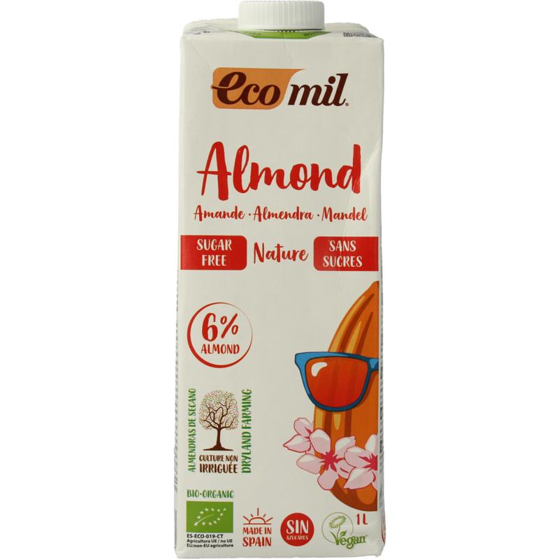 Ecomil Amandeldrank Naturel Suikervrij Bio