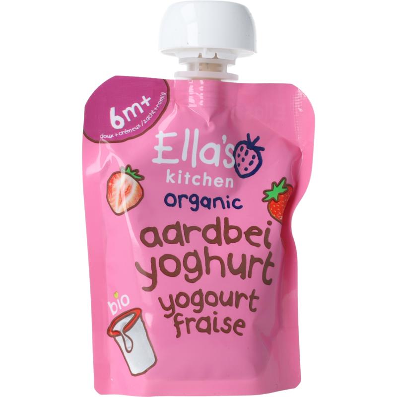 Ella's Kitchen Aardbei Yoghurt Griekse Stijl 6+ Maanden Bio