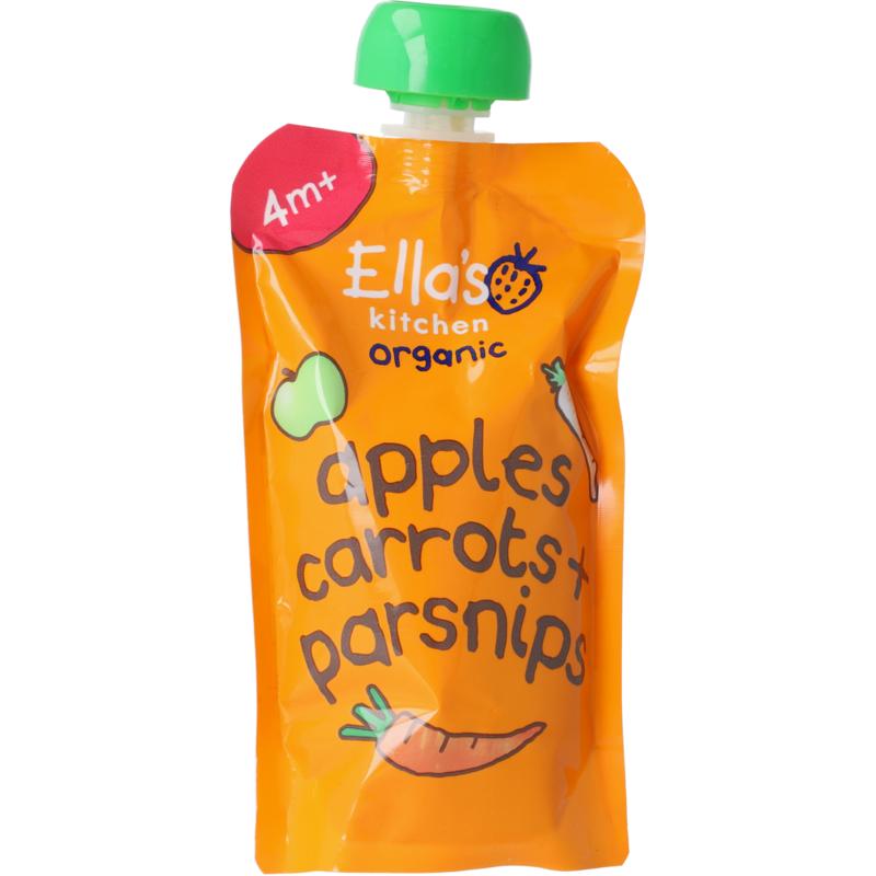 Ella's Kitchen Apples Carrots & Parsnips 4+ Maanden Knijpz Bio