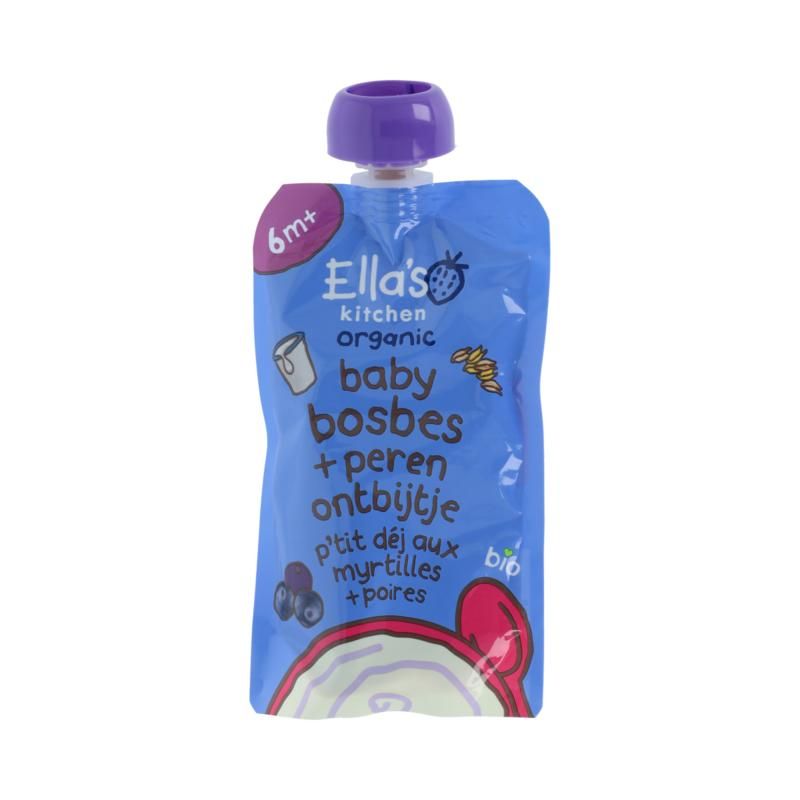 Ella's Kitchen Baby Bosbes + Peer Ontbijt 6+ Bio