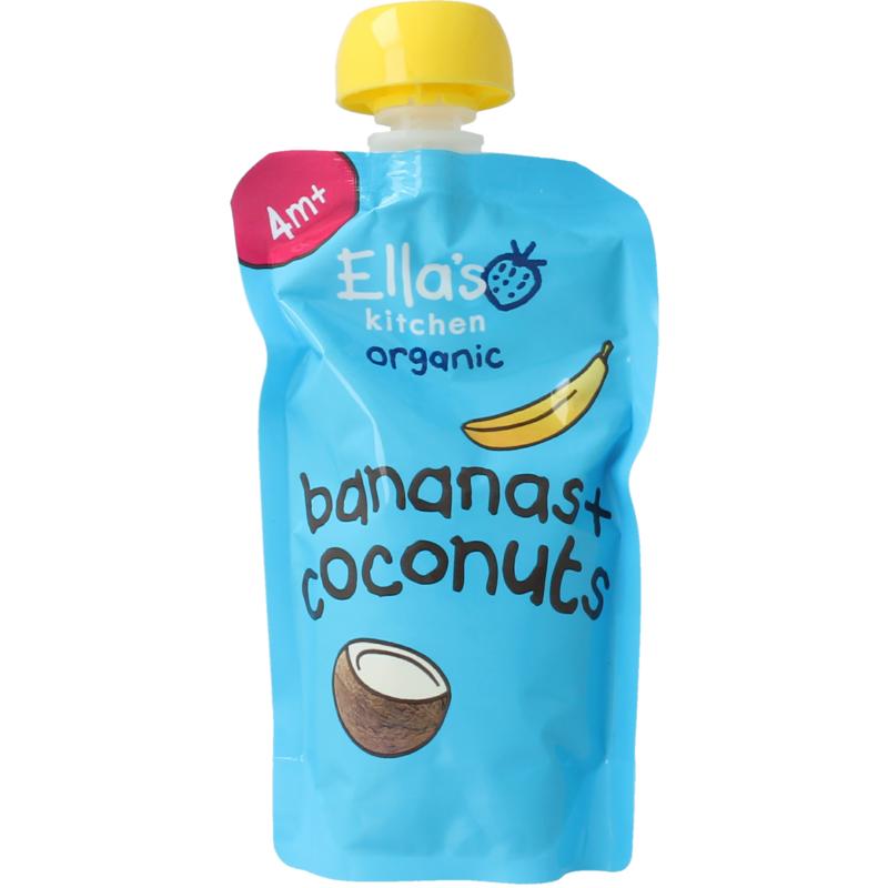 Ella's Kitchen Bananas & Coconut Knijpzakje 4+ Maanden Bio
