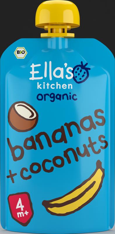 Ella's Kitchen Bananas & Coconut Knijpzakje 4+ Maanden Bio