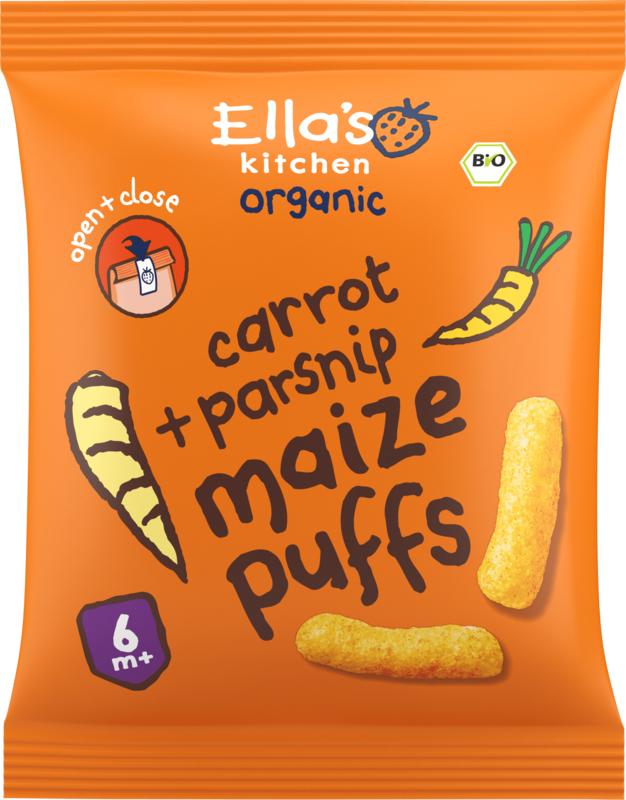 Ella's Kitchen Maize Puffs Carrotparsnip 6+ Maanden Bio