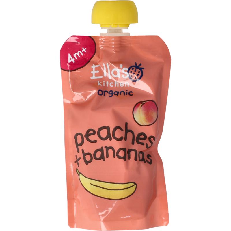 Ella's Kitchen Peaches & Bananas 4 Maand Knijpzak Bio