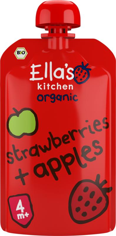 Ella's Kitchen Strawberries And Apples 4+ Maanden Bio