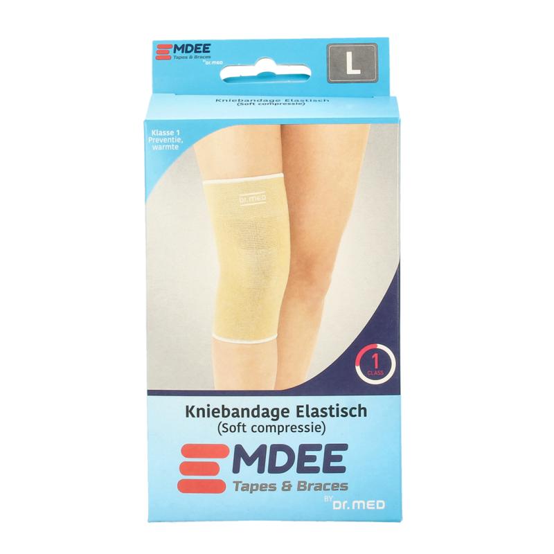 Emdee Elastic Support Knie Maat L Huidskleur
