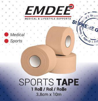 Emdee Sport Tape 3.8Cm X 10M Huidkleur