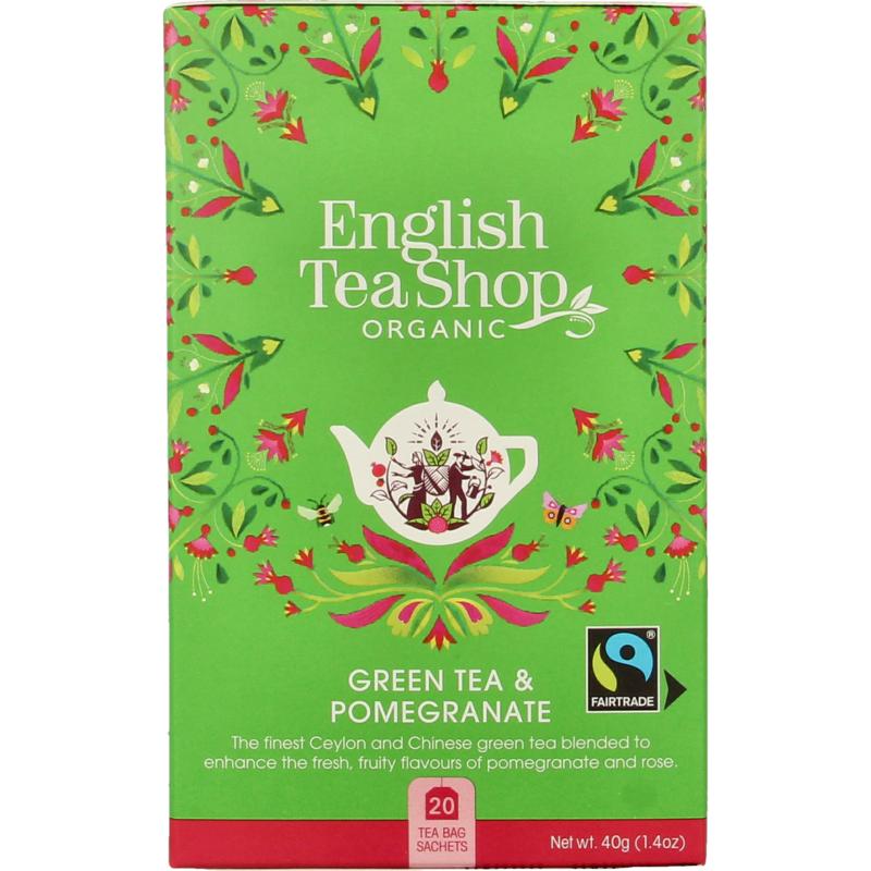 English Tea Shop Green Tea Pomegranate Bio
