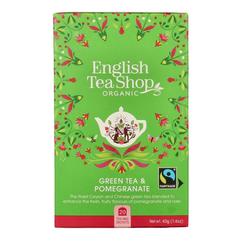 English Tea Shop Green Tea Pomegranate Bio