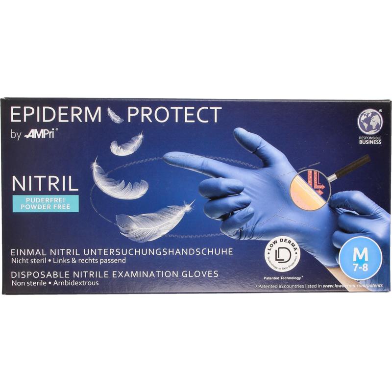 Epidermprotect Nitriel Onderzoekhandschoen Poedervrij M Blauw